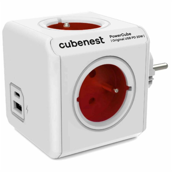 Cubenest Powercube Original USB PD 20W, A+C, 4× zásuvka, ...