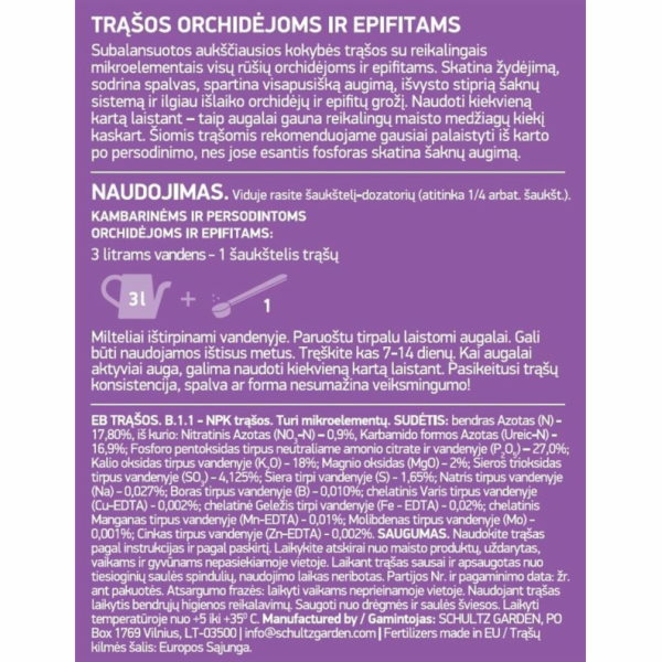 Hnojivo na orchideje SCHULTZ, 350 g