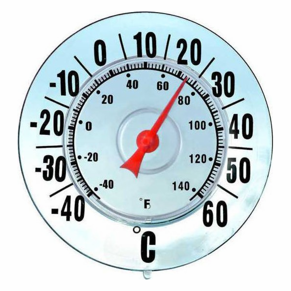 Maximex okenní teploměr, montáž bez vrtání, O 18 cm