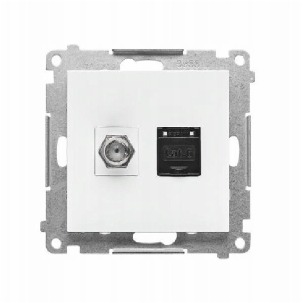 Kontakt-Simon Anténní zásuvka typ F a RJ45 55 TASFRJ45.01...