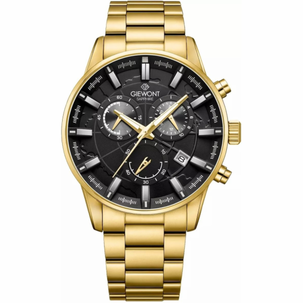 Giewont Pánské hodinky Chronograf Sapphire Gold Black GW4...