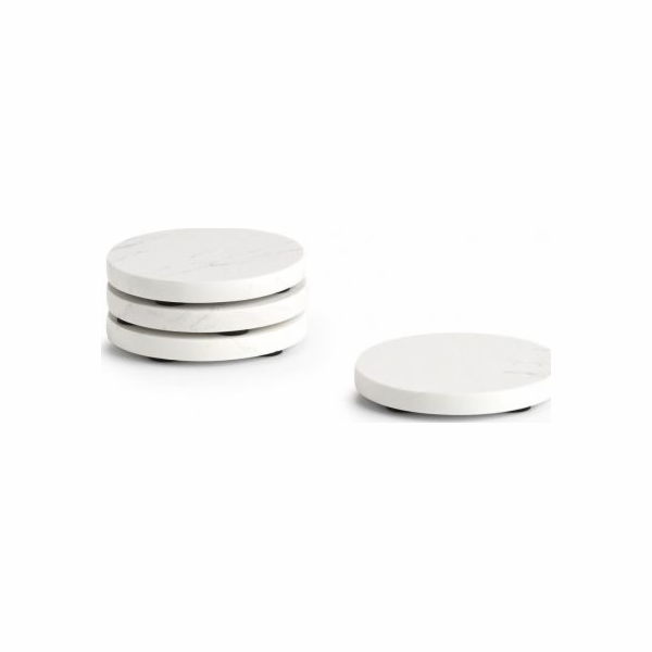 Zeller Sada podtácků pod sklenice, 4 kusy, mramor, 9,5x1 cm