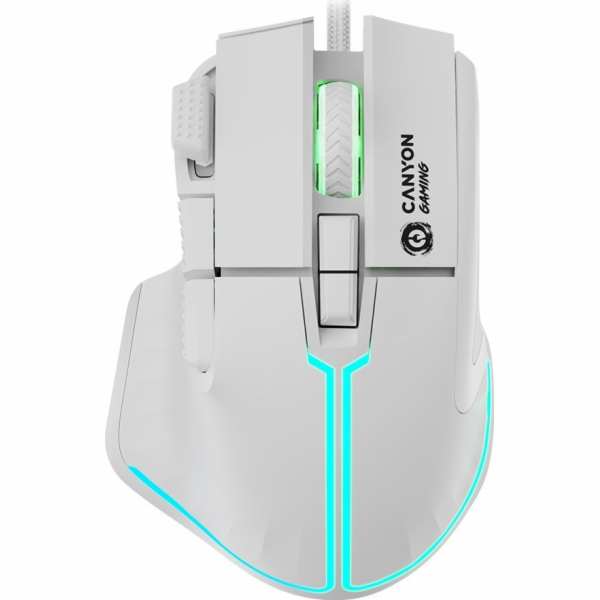 Herní myš Canyon CANYON Fortnax GM-636 RGB, 9 tlačítek, bílá