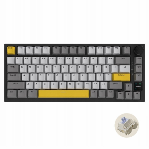 Ajazz AK820 Pro Gift Switch klávesnice černá-šedá-žlutá-3...