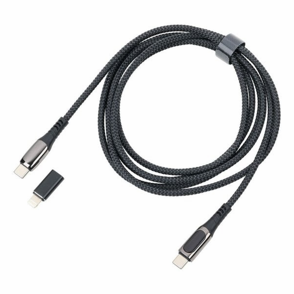 Troika CBL20/BK USB kabel 2 m USB C USB C/Lightning černý