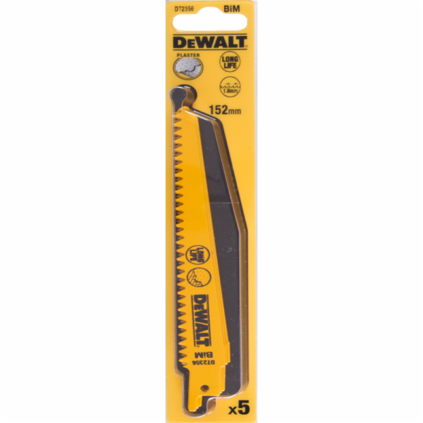DeWalt BIM pilové listy do ocasní pily, rozteč 152 mm, 5 ...