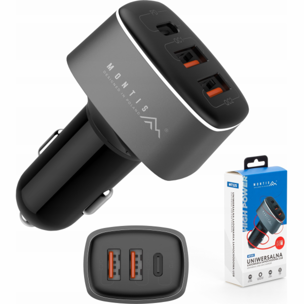 Montis autonabíječka 2x USB typu A + USB typu C 56W MT125...