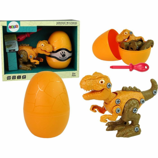 LeanToys Stavebnice Tyrannosaurus Rex s dinosaurem a vejc...
