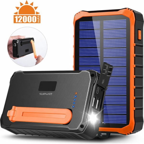 4smarts Solární powerbanka Propper 12000mAh šedá
