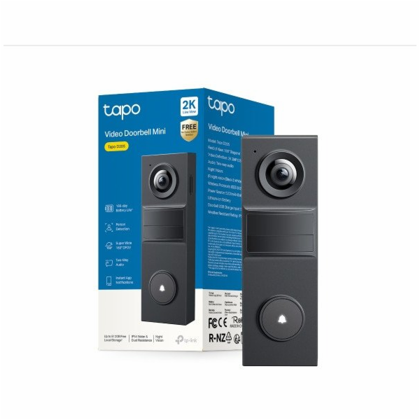 TP-Link Tapo D205 Videointerkom, 3 MP, černý