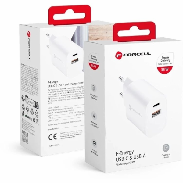 ForCell F-ENERGY TFK-TC-35WPD Type-C + USB A PD QC4.0 3A ...