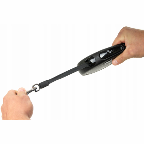 Flexi Automatické vodítko CLASSIC BLACK FIRE M páskové 5 m