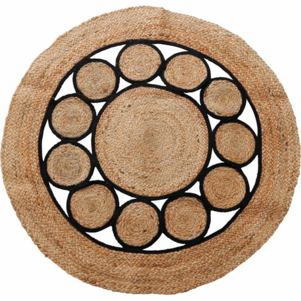 H&S Decoration Jutový boho koberec, kulatý, O 90 cm
