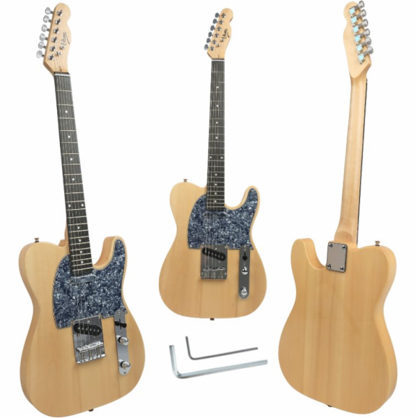 V-Tone ELEKTRICKÁ KYTARA 4/4 TELECASTER, 39 PŘÍRODNÍ DŘEV...