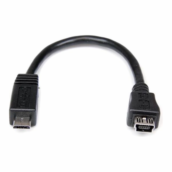 StarTech Adaptér microUSB - miniUSB USB, černý (UUSBMUSBMF6)