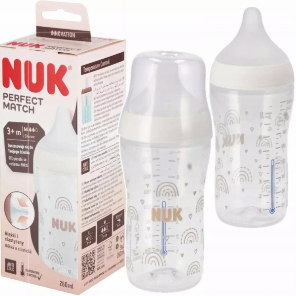 Kojenecká láhev NUK Perfect Match Temperature Control 260...