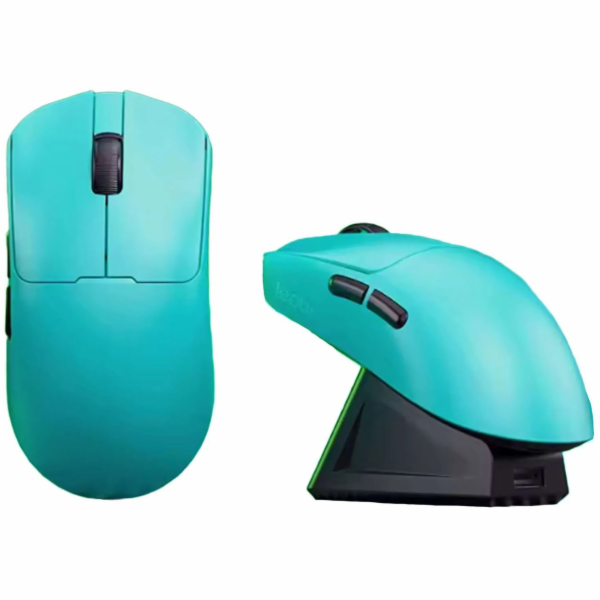 Leobog Myš GM3 Cyan s nabíjecí stanicí (LEGM3C)