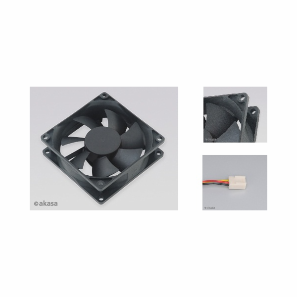 AKASA ventilátor 4cm Black Fan, 40x40x10mm, Sleeve bearin...