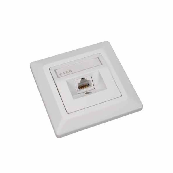Solarix Eth.Zás. CAT6 UTP 1 x RJ45 pod omítku bílá  SX9-1...