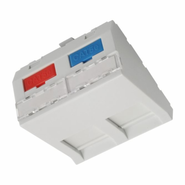 Modul French style Solarix 45x45mm pro 2 keystony úhlový ...