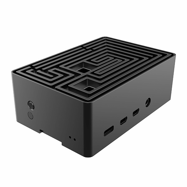 AKASA case Maze, pro Raspberry Pi 4, hliník, černá