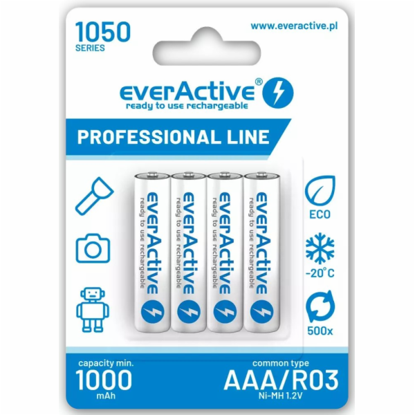 EverActive Professional Line AAA / R03 1050mAh baterie 4 ks.