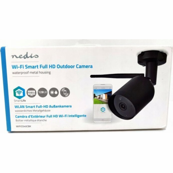 NEDIS IP kamera/ venkovní/ IP65/ Wi-Fi/ 1080p/ MicroSD/ C...