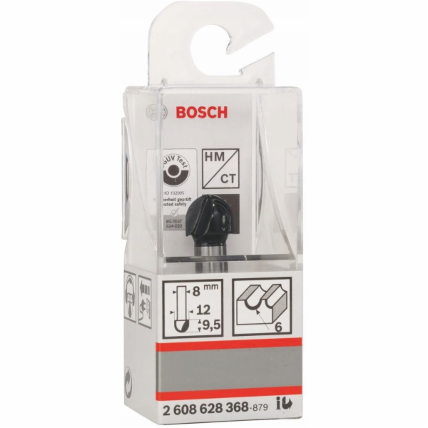 Fréza na výklenky Standard for Wood, O 12mm, rádius 6mm