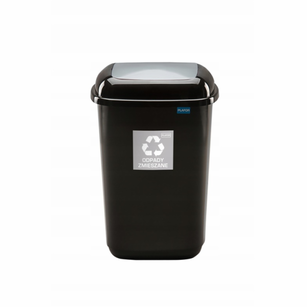 Odpadkový koš Plafor, 28 l, černo/šedá