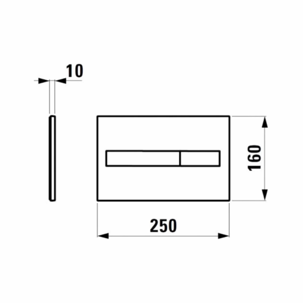 Spouštěcí tlačítko Laufen AW1 chrom H89566104