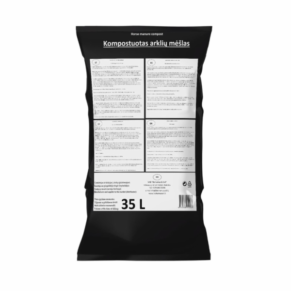 Kompostovaný koňský hnůj na zeleninu, gely, sazenice, 35 l