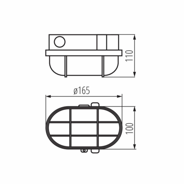 Lampa Kanlux MILO 8092, 60W, E27, IP54, černá