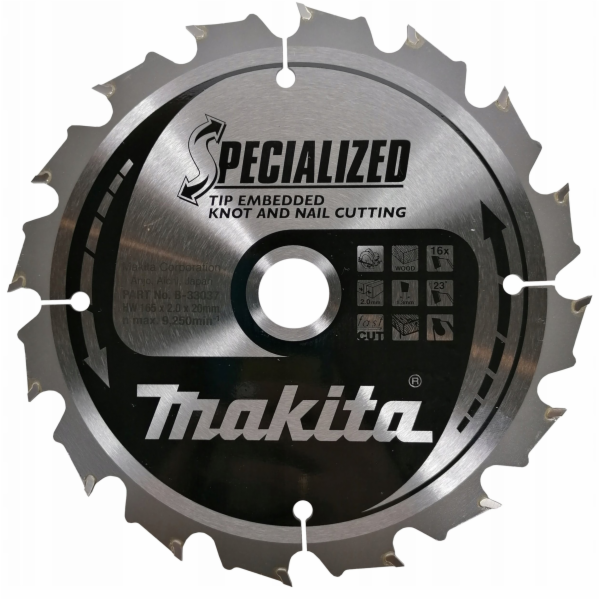 Makita kotouč pilový dřevo SPECIALIZED se zapuštěnými zub...