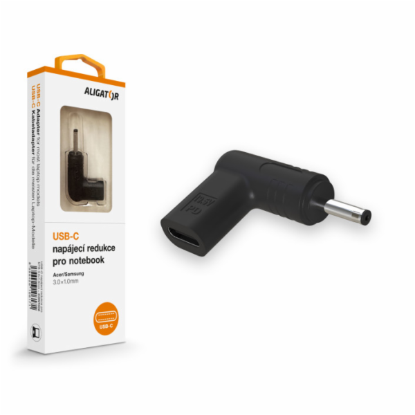 Aligator USB-C napájecí redukce 3,0 x 1,0 mm pro notebook...