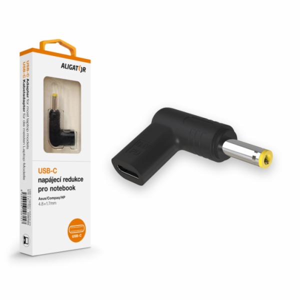 Aligator USB-C napájecí redukce 4.8*1.7mm pro notebooky A...