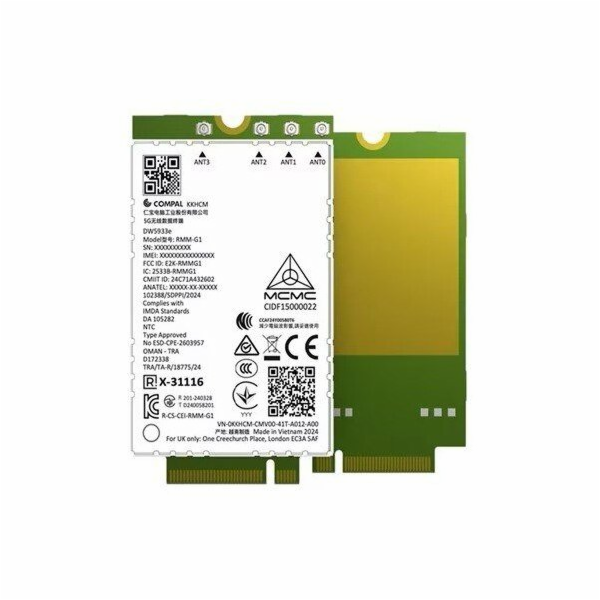 Dell Modem 5G Qualcomm Snapdragon X62 Global 5G bezdrátov...