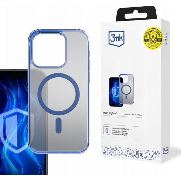3mk ochranný kryt Frosty MagCase Blue pro Apple iPhone 14...