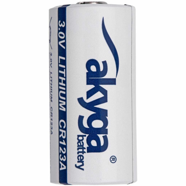 Akyga lithiová baterie CR123 Li-MnO2 3V/1500mAh