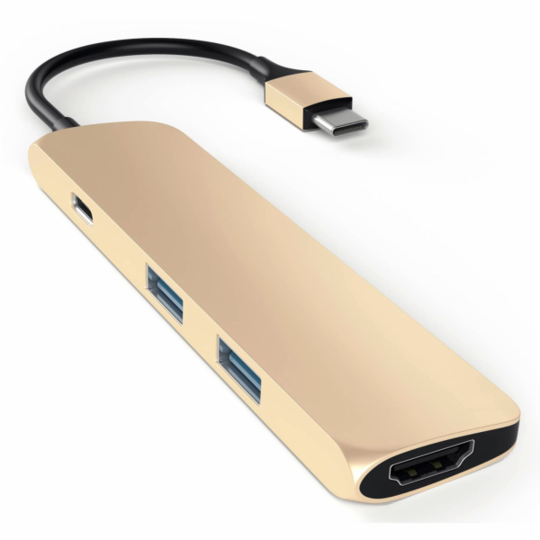 Satechi USB-C Slim Multiport adaptér - Gold Aluminium