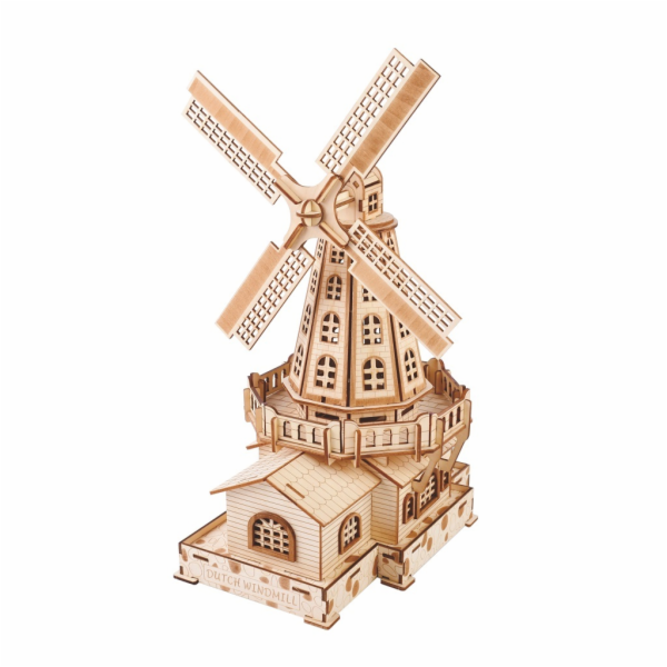 Woodcraft Dřevěné 3D puzzle Holandský větrný mlýn