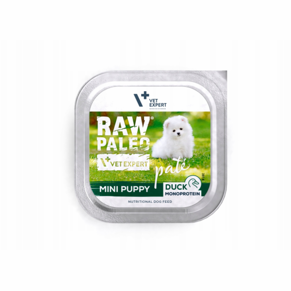 VETEXPERT Raw Paleo Pâte Mini Puppy Duck - vlhké krmivo p...