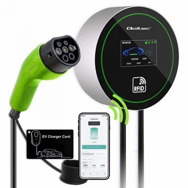 Qoltec Nabíjecí stanice pro elektromobily 2 v 1 Typ 2 | 2...