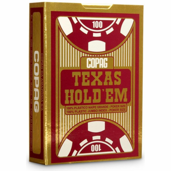 Cartamundi Červené karty Texas Jumbo Poker