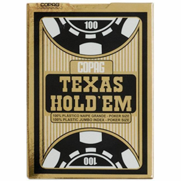 Cartamundi Černé pokerové karty Texas Jumbo