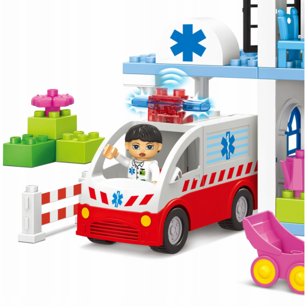 Bounn Stavební kostky Nemocnice se sanitkou 99 dílků