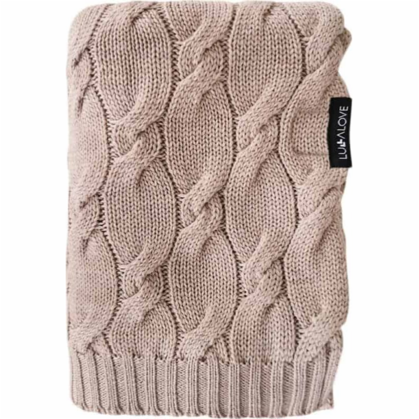 LullaLove Premium béžová deka z merino vlny 80x100 cm Lul...