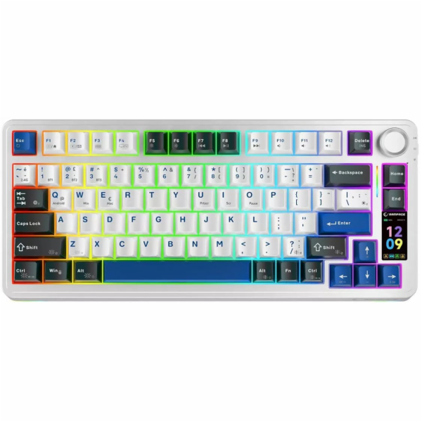 Rampage Bezdrátová mechanická klávesnice Quell Pro s disp...