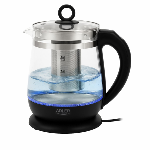 Adler Skleněná konvice o objemu 1,5 l s infuzérem a regul...