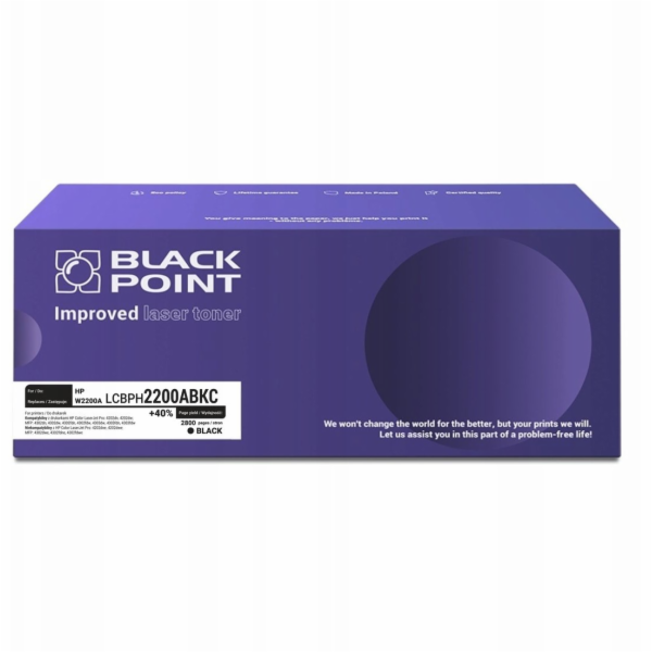 Black Point [LCBPH2200ABKC] Barevný toner (HP W2200A) – N...