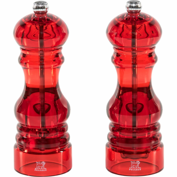 Peugeot Podium Pfeffer- und Salzmühle 18 cm Duo Acryl rot